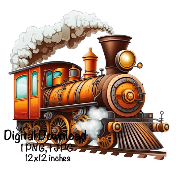 steam engine train clipart