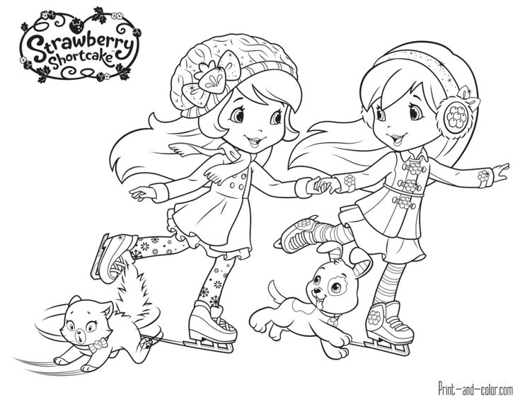 strawberry shortcake coloring pictures