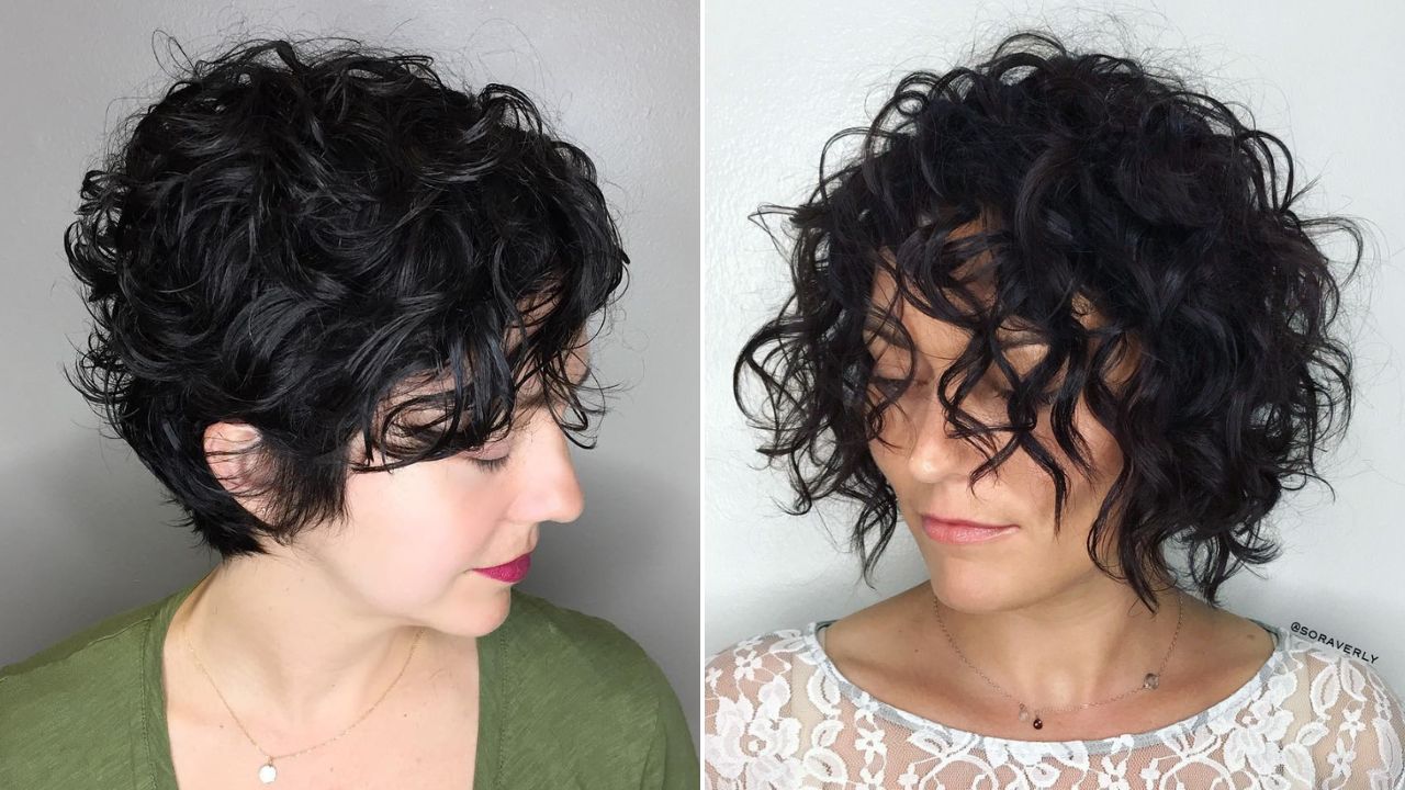 stylish short haircuts for curly hair