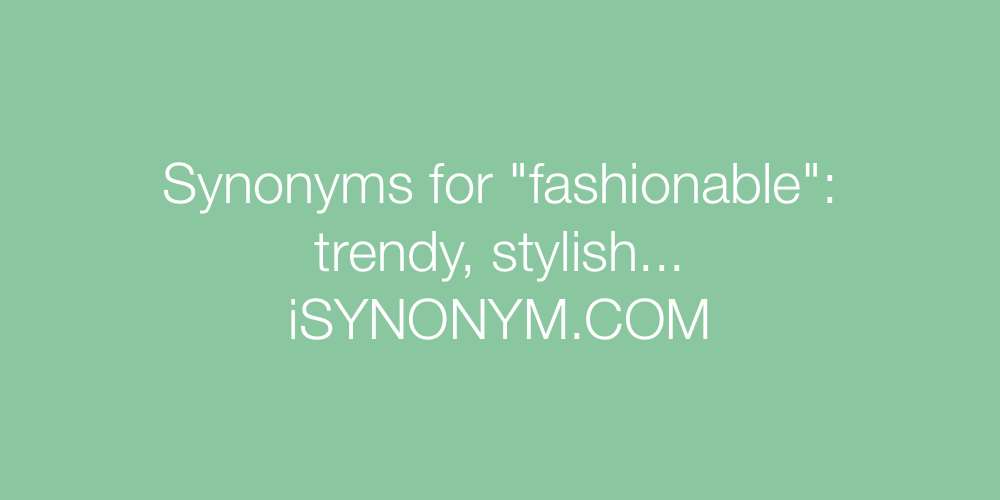 stylish synonym