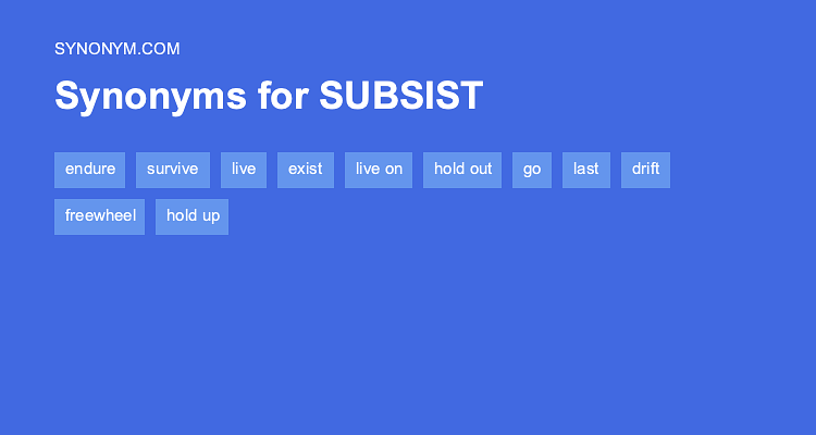 subsisted synonym