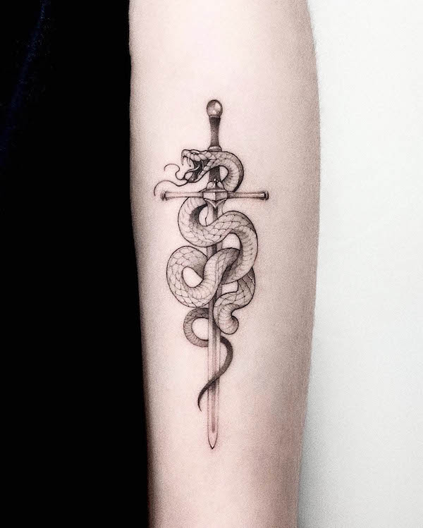 sword and snake tattoo meaning