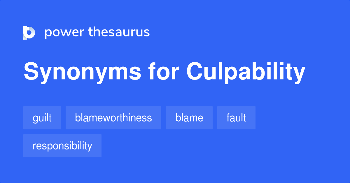 synonym culpability