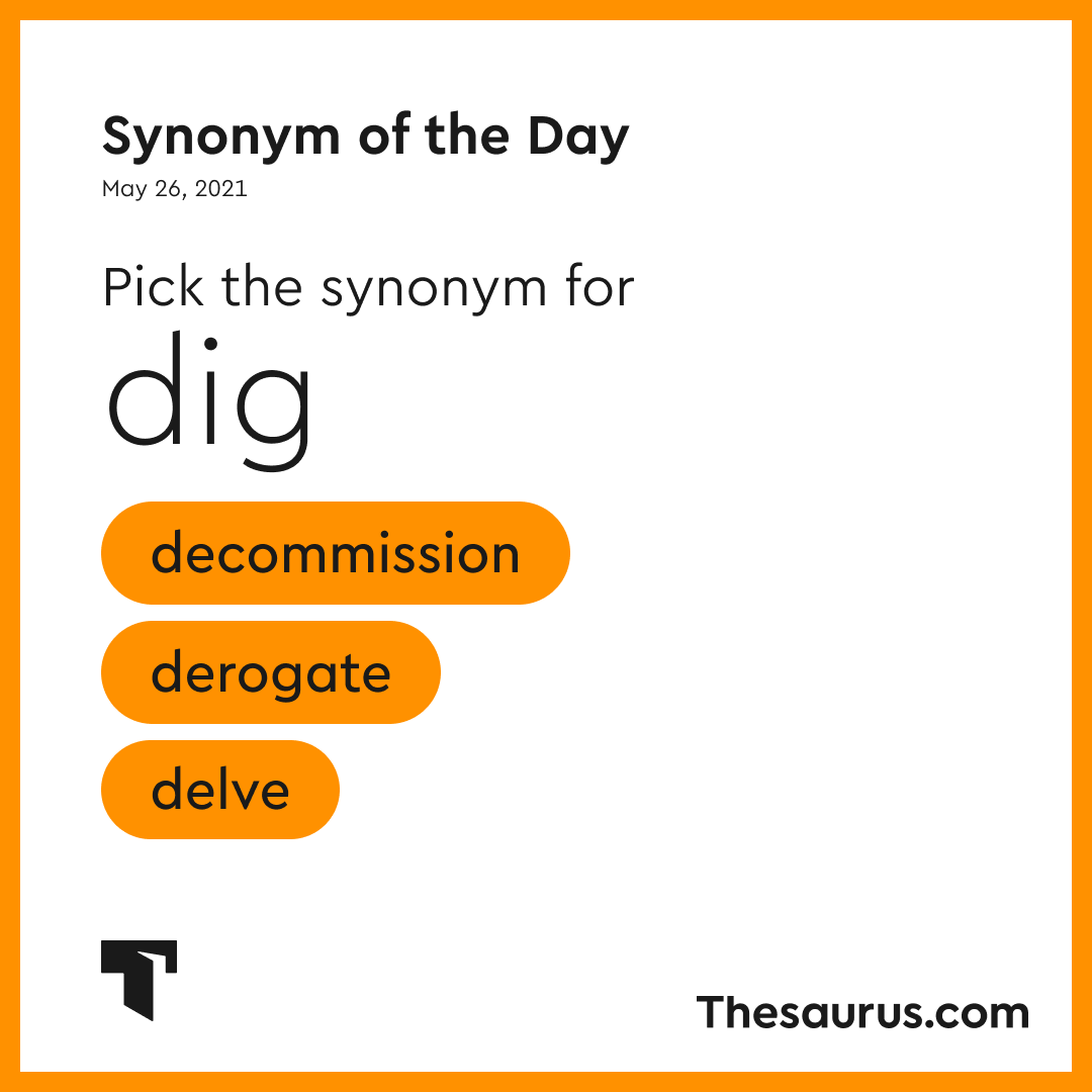 synonym for dig