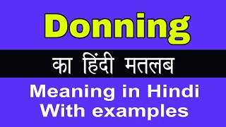 synonym for donning