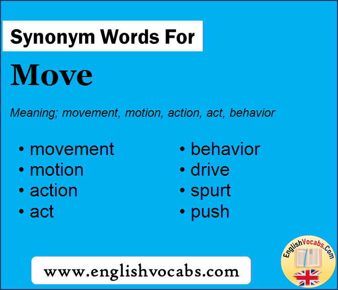 synonym move on