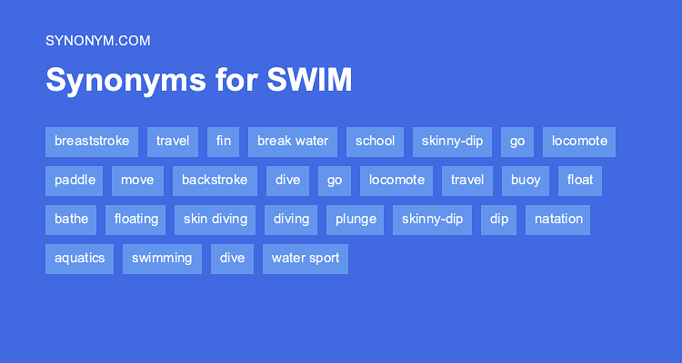 synonym swimming