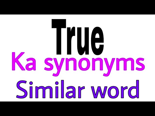 synonym true