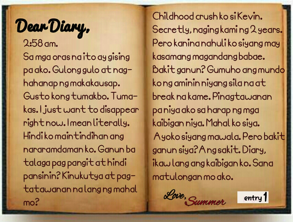tagalog diary halimbawa