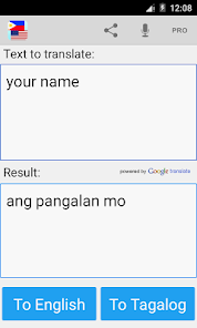tagalog to english with correct grammar