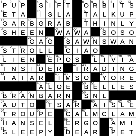 tale crossword clue