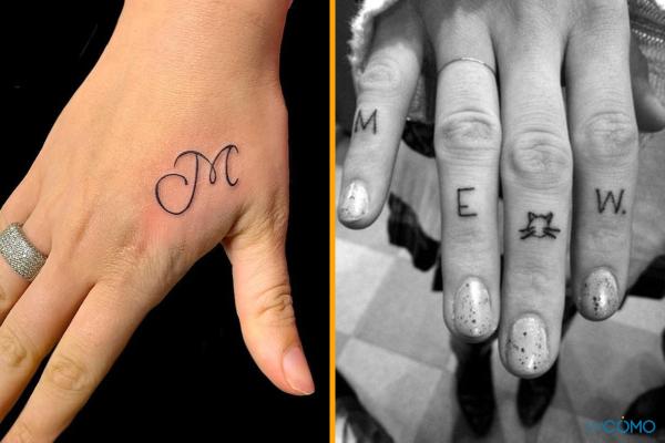 tatuajes de letras en la mano para mujer