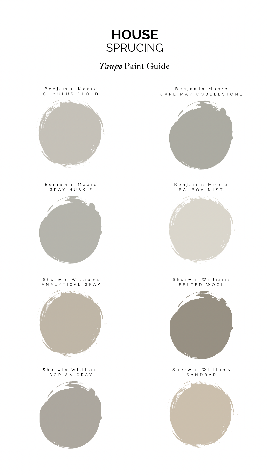 taupe paint swatches