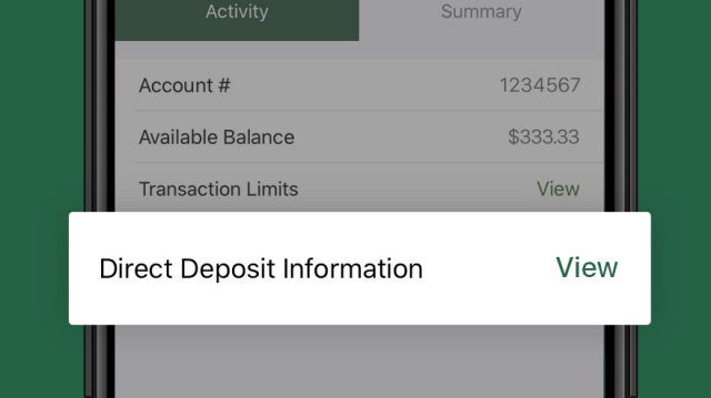 td direct deposit information