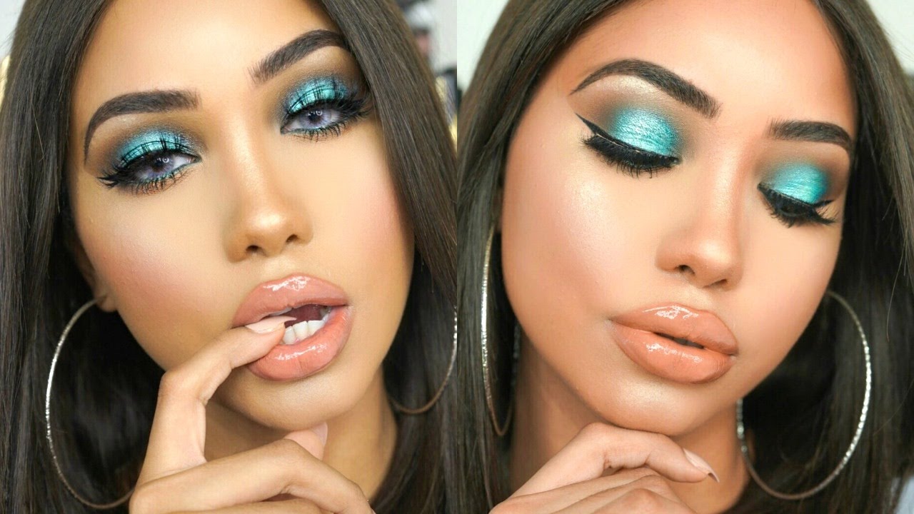 teal eyeshadow