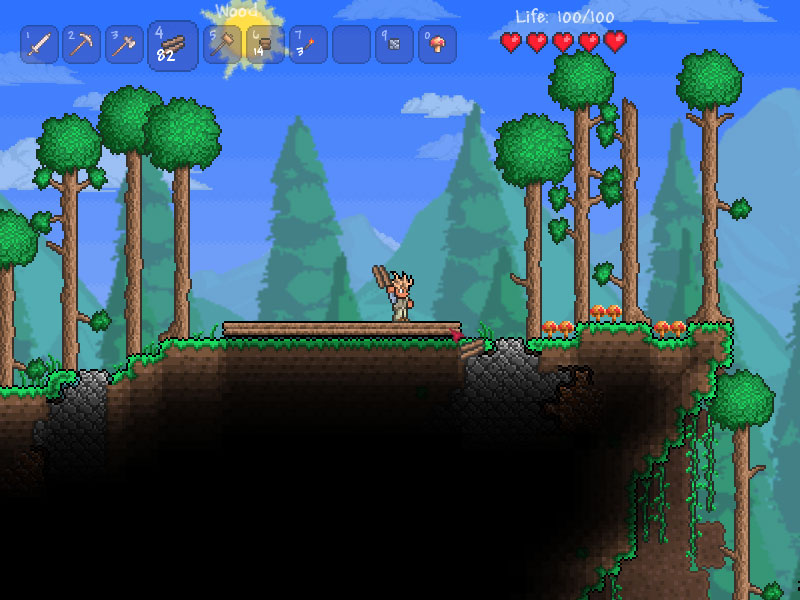 terraria how to place a door