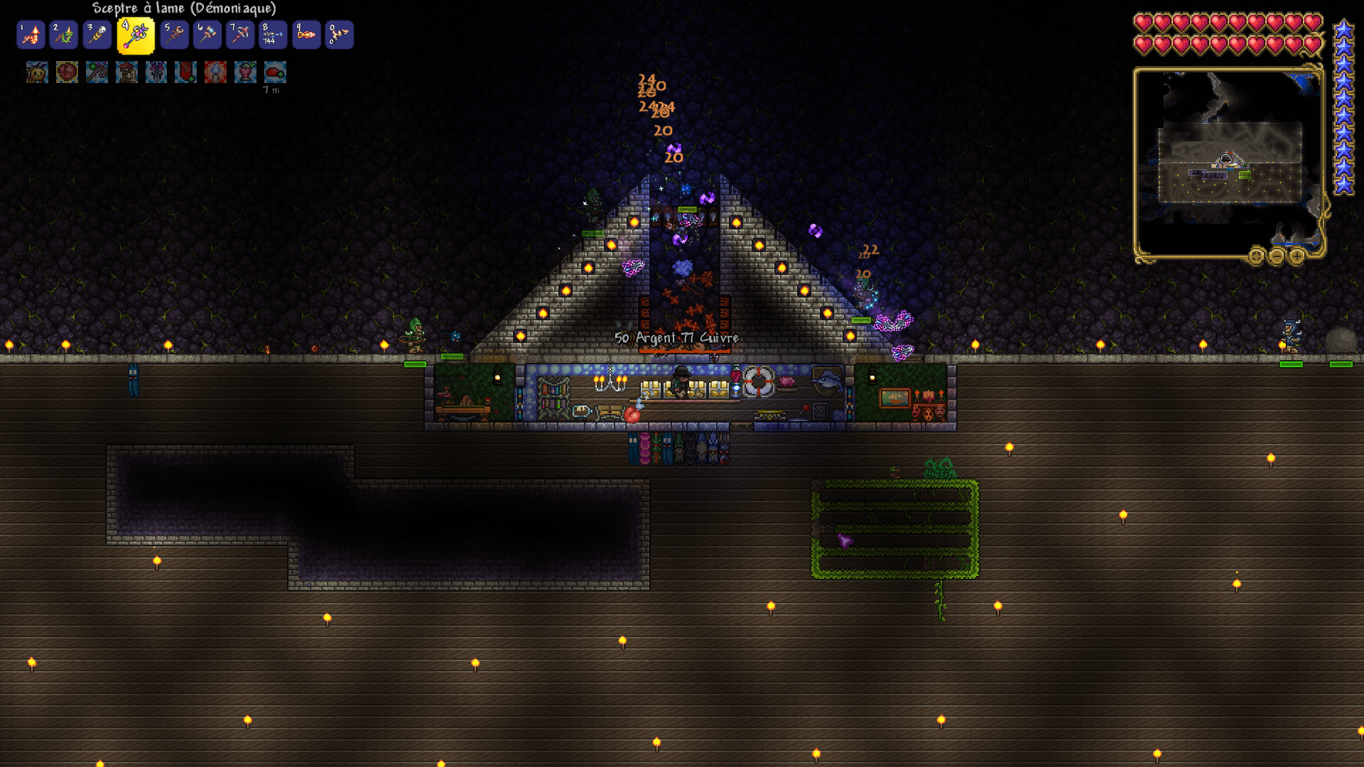 terraria underground afk farm