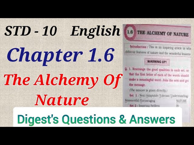the alchemy of nature questions and answers