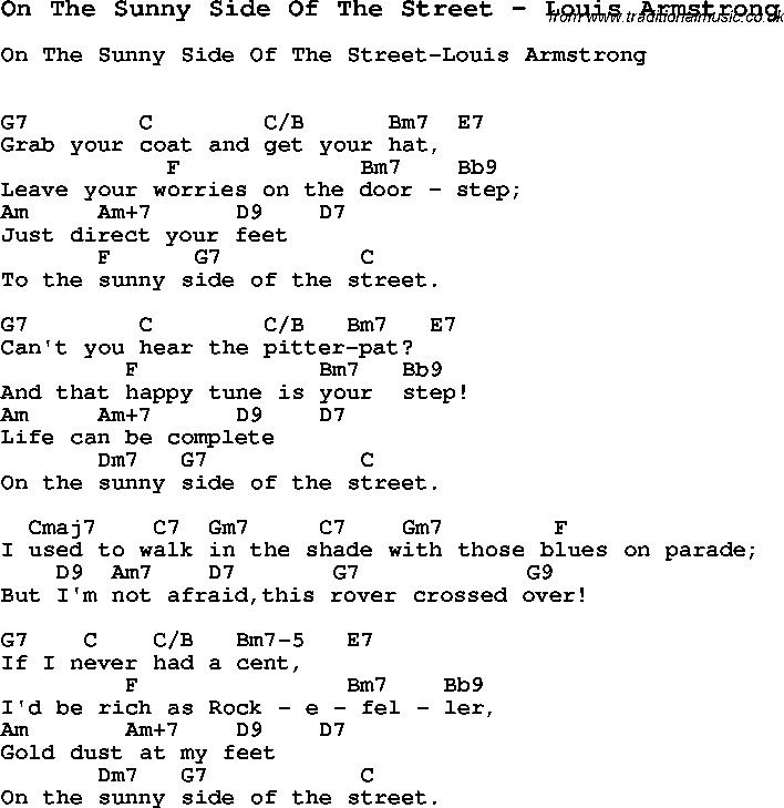 the sunny side of the street lyrics
