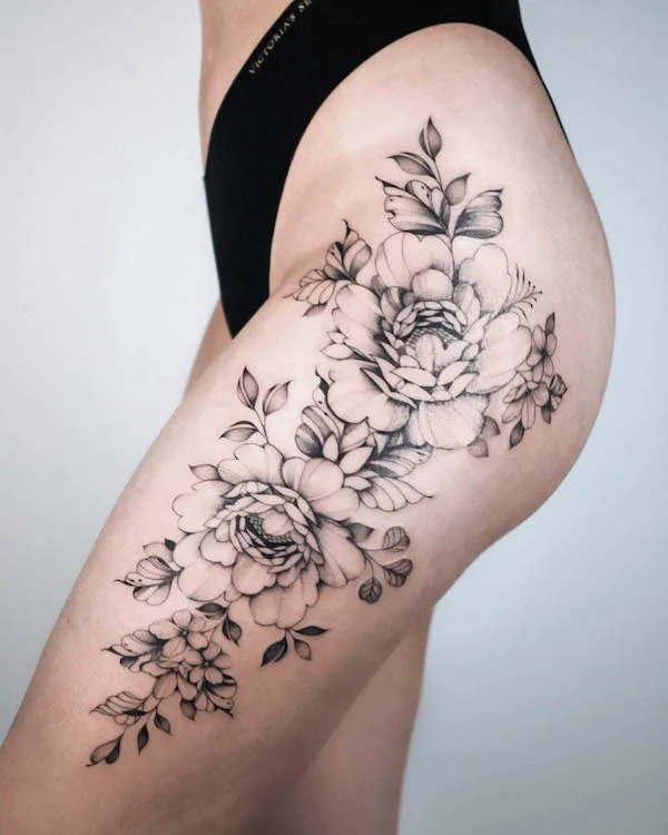 thigh tattoos for women