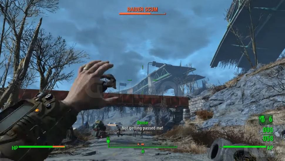 throw grenade fallout 4