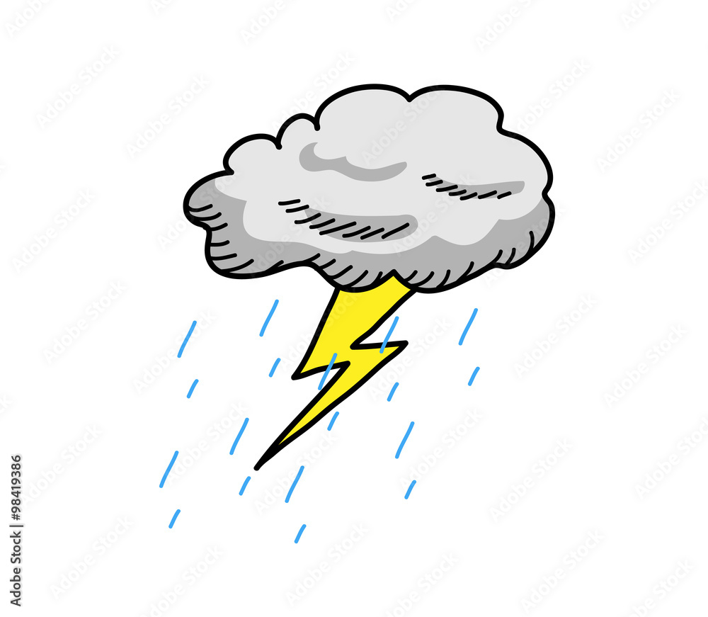 thunder cartoon images