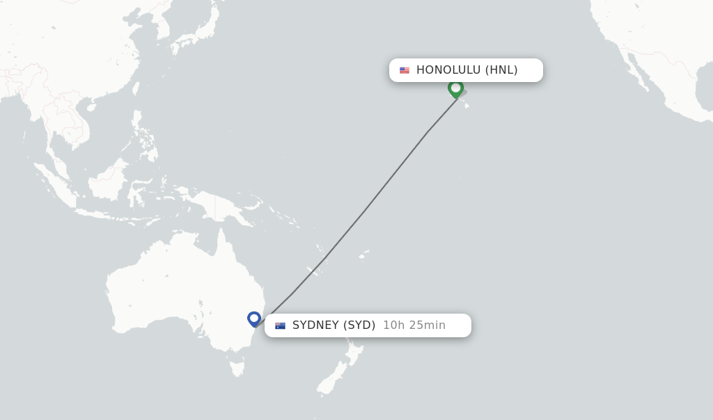 time difference between sydney and hawaii