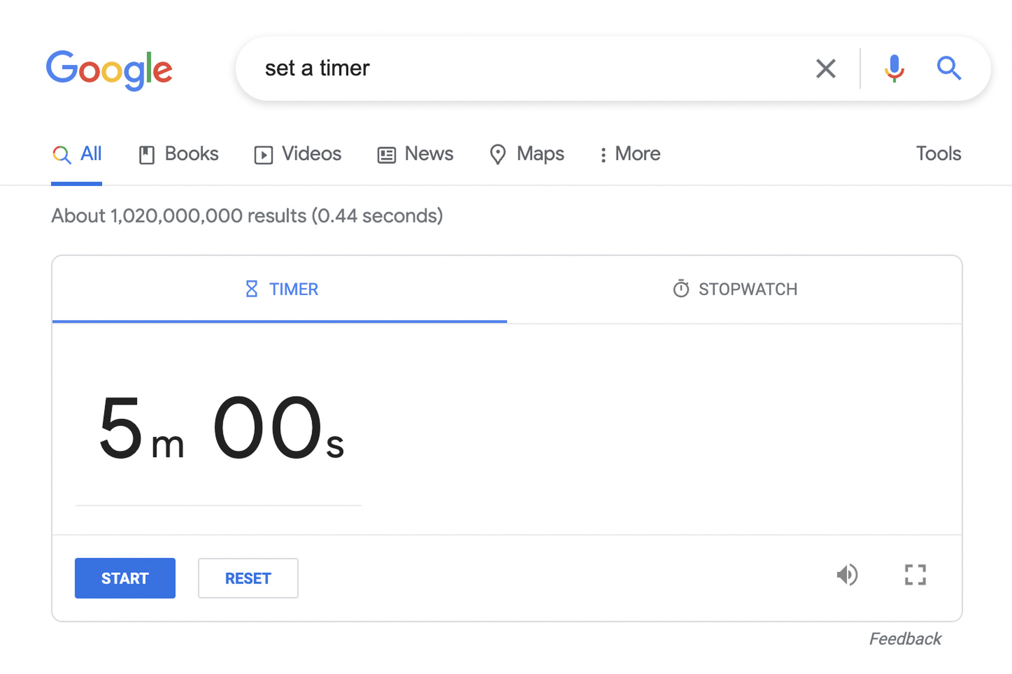 timer google