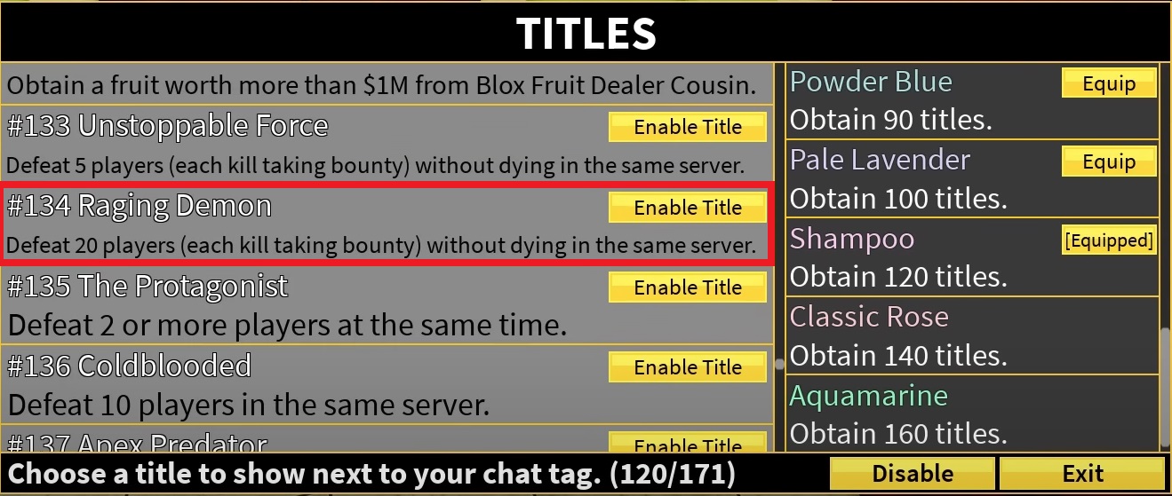 titles blox fruits