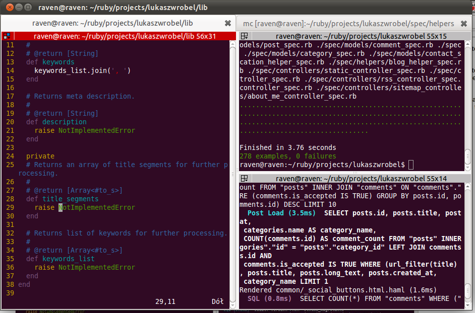 tmux split vertically