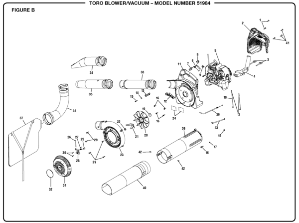 toro ultra blower vac parts