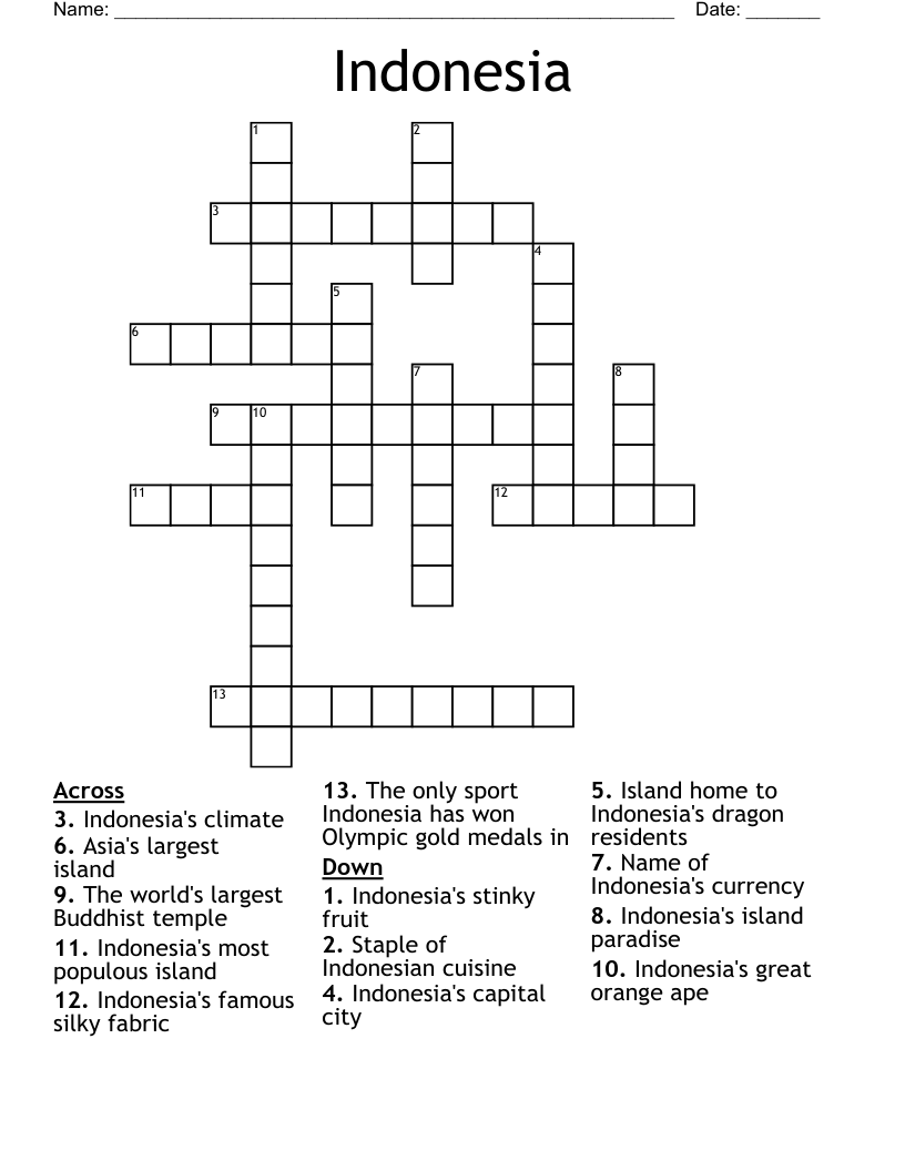 tourist loved indonesian island crossword clue