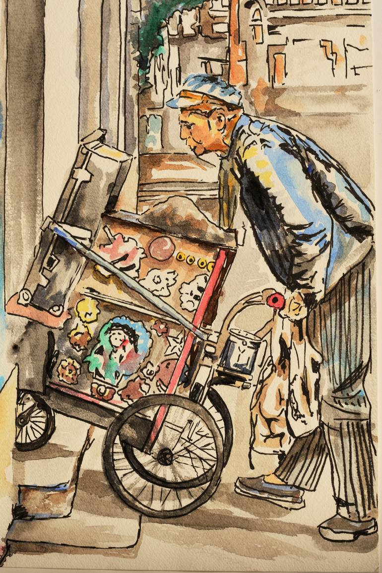 toy seller drawing