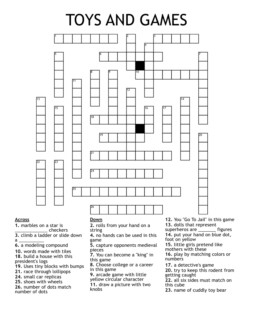 toy with crossword clue