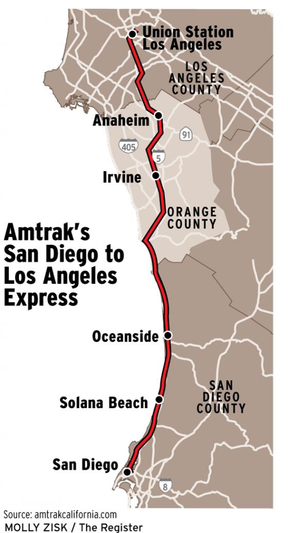 train from anaheim to los angeles