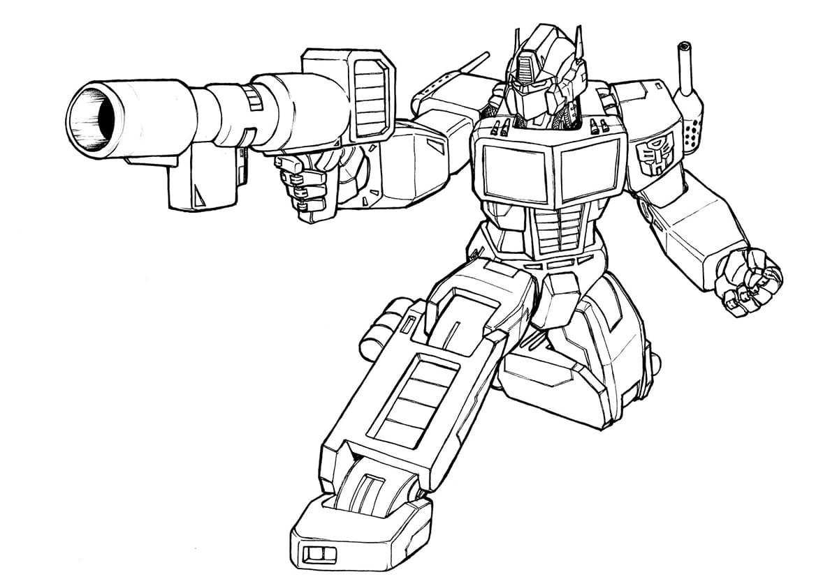 transformers optimus prime coloring pages