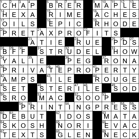 trespassing crossword clue