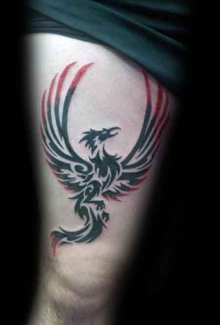 tribal phoenix tattoo