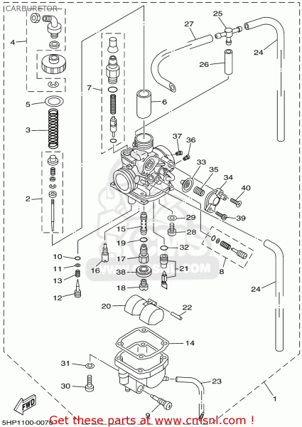 ttr 125 carburetor diagram