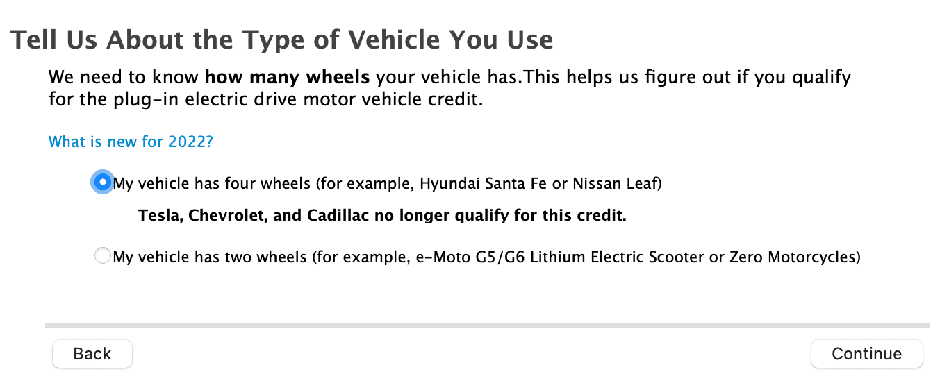 turbotax tesla credit