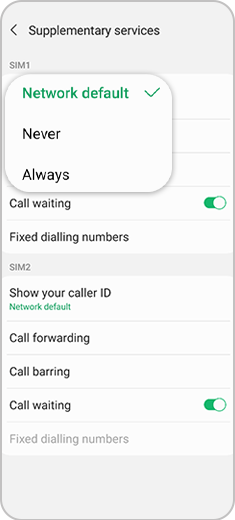 turning off caller id samsung