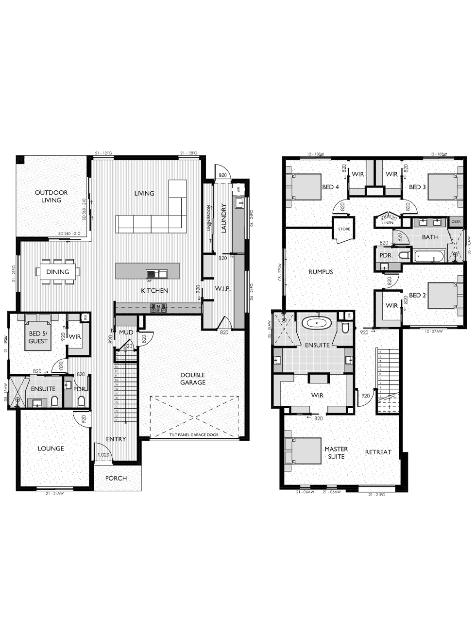 two story home floor plans