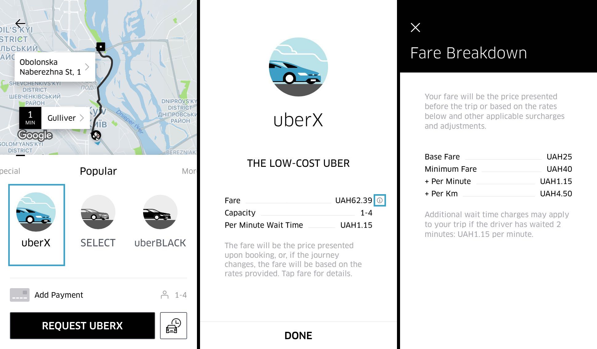 uber calculate fare