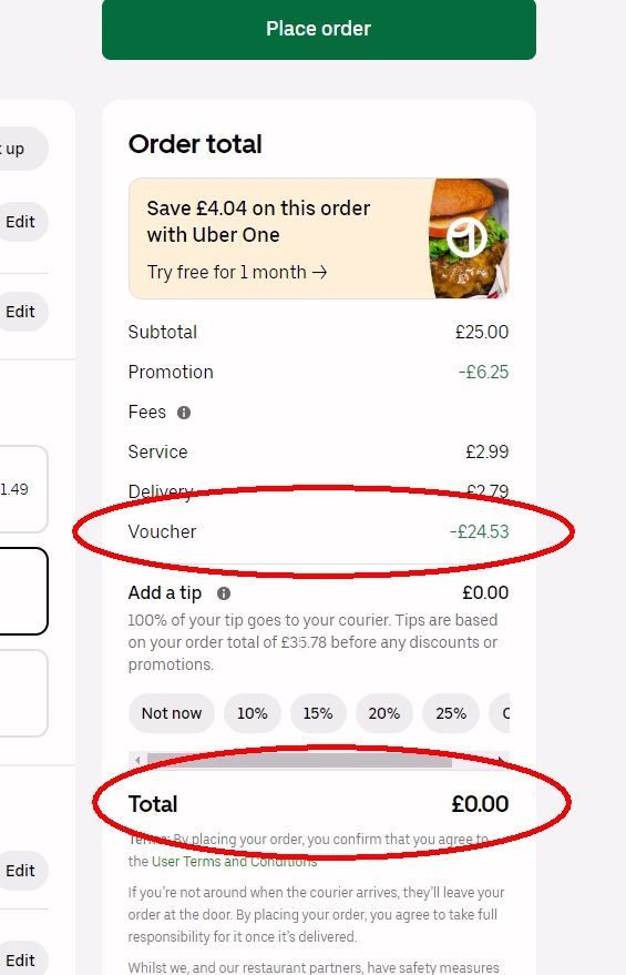 uber eat coupon code