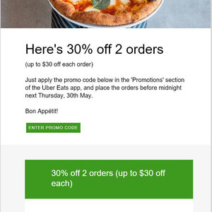 uber eats promo code adelaide