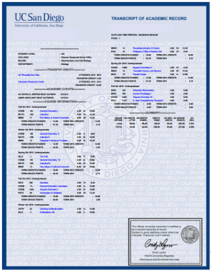 ucd unofficial transcript