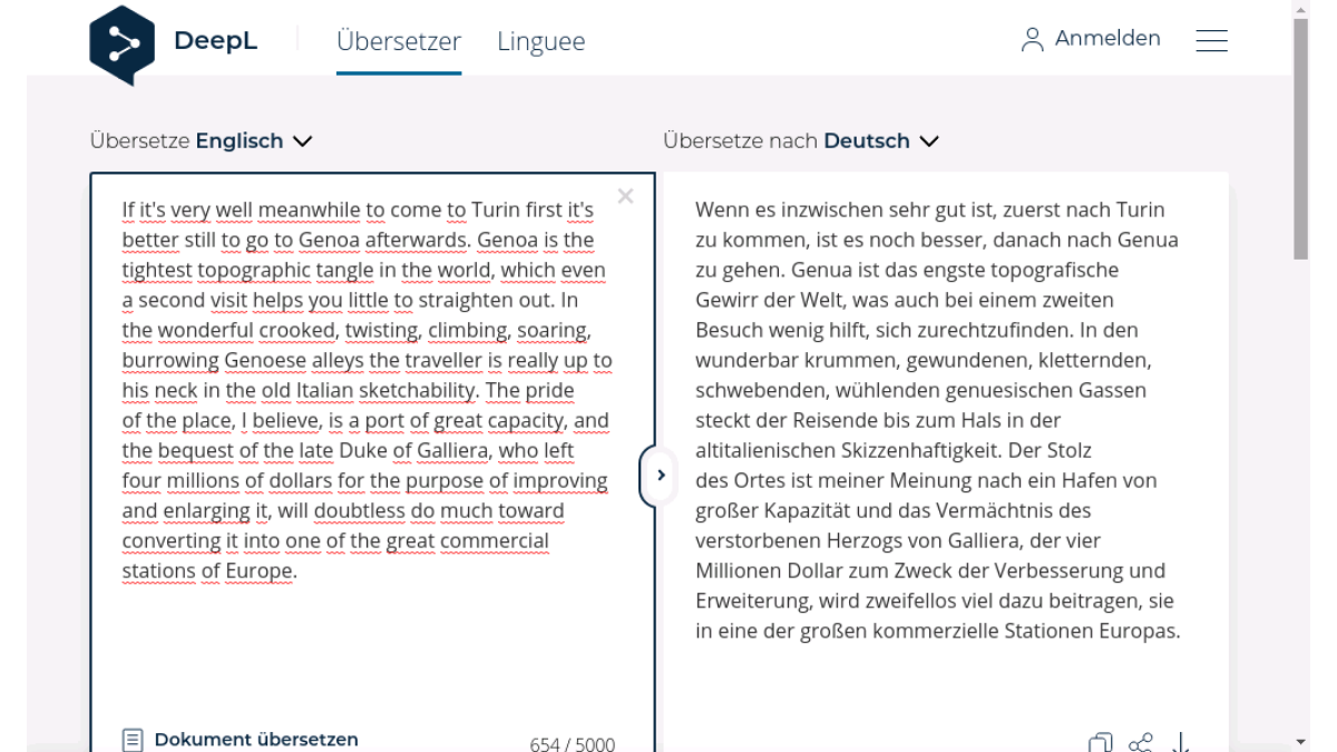 übersetzung deutsch englisch text