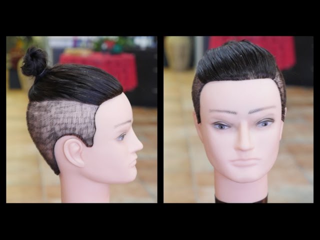 undercut man bun hairstyle