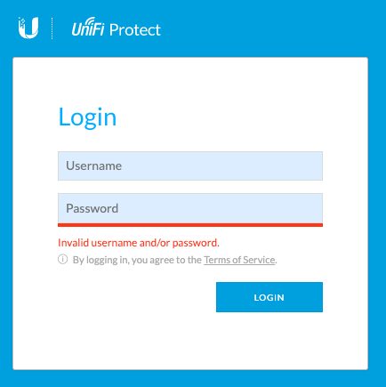 unifi protect login