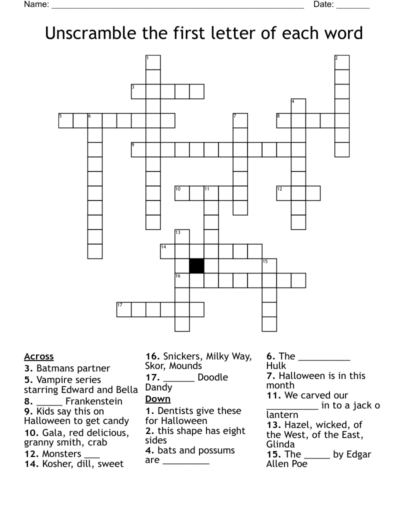 unscramble crossword clue